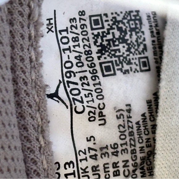 Air Jordan 1 low OG atmosphere gray basketball sneaker shoe men’s size 13 - Picture 9 of 9